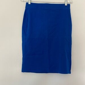 Cobalt blue pencil skirt